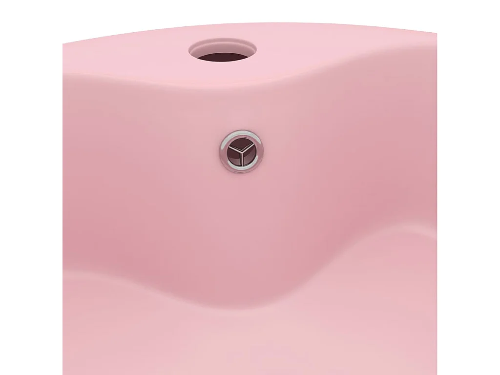 Lavabo di lusso con troppopieno Rosa opaco 36x13 cm Ceramica