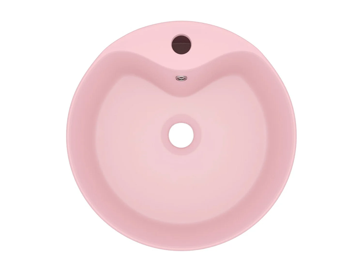 Lavabo de luxe avec trop-plein Rose mat 36x13 cm Céramique