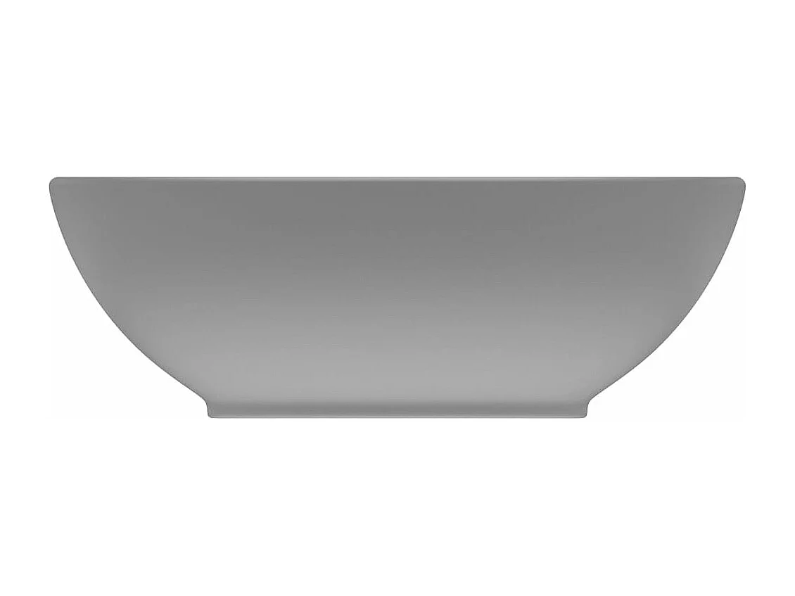 Lavabo ovale de luxe Gris clair mat 40x33 cm Céramique