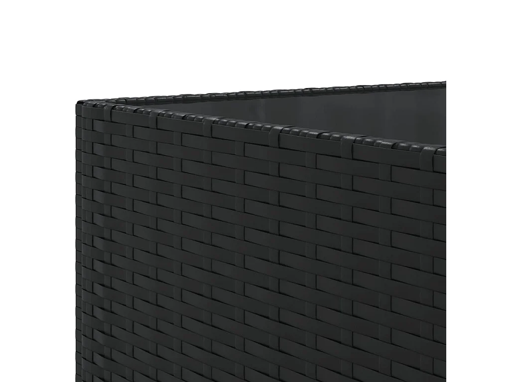 Set muebles de jardín 6 piezas y cojines ratán sintético negro