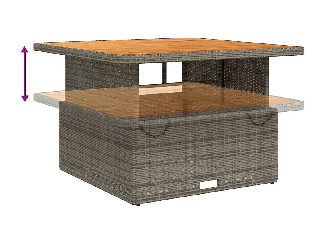 5-delige Tuinset met kussens poly rattan grijs