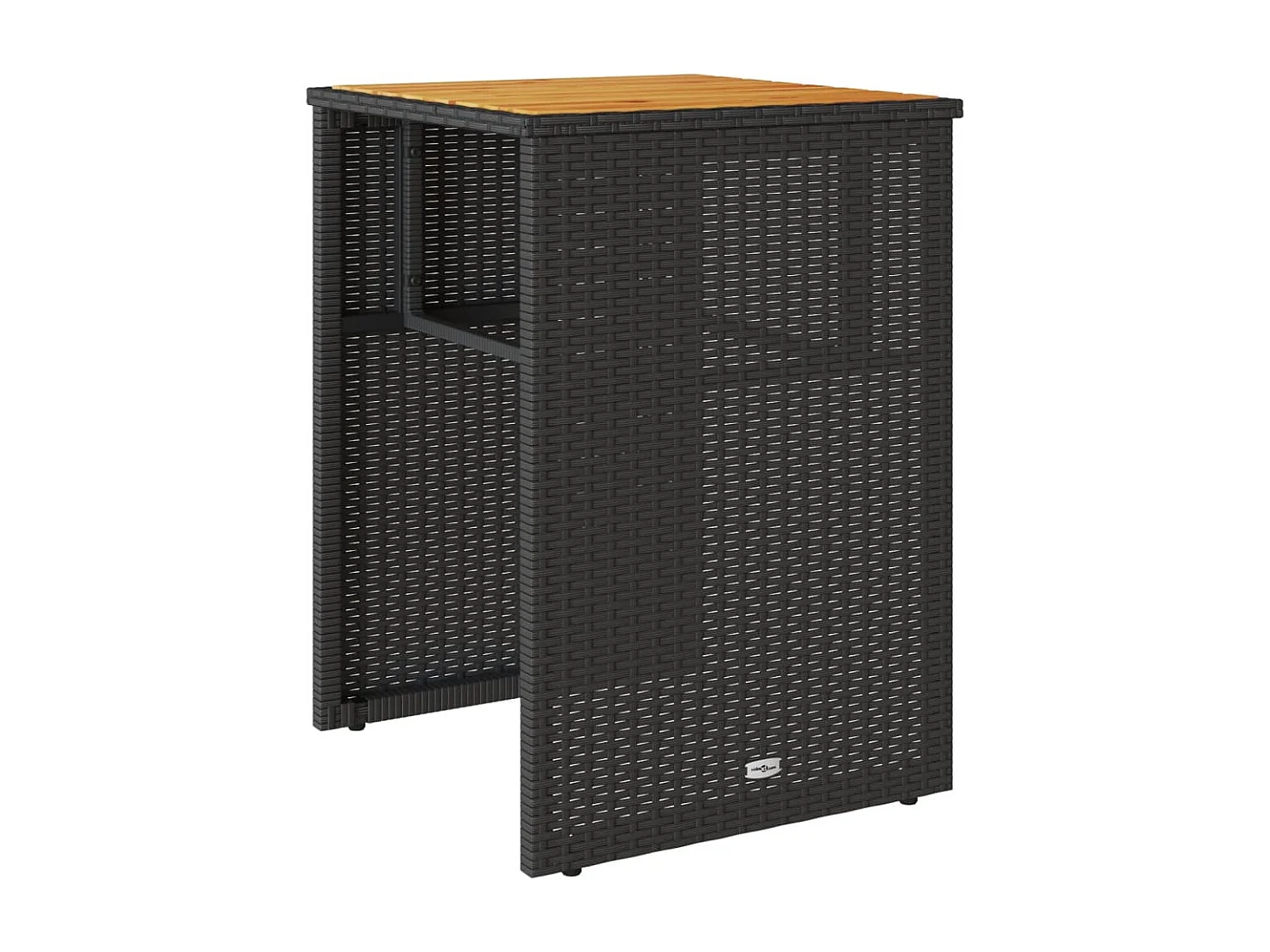 3-delige Bistroset met kussens poly rattan zwart