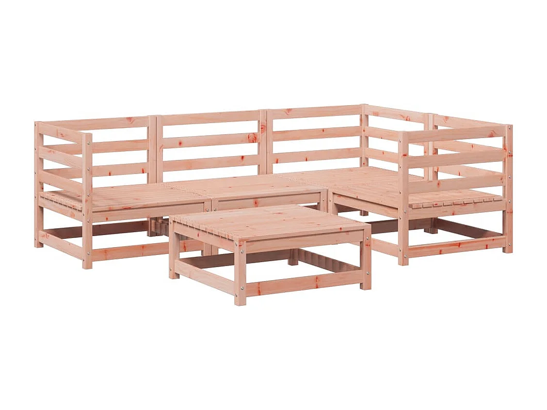 Salon de jardin 5 pcs bois massif sapin de douglas