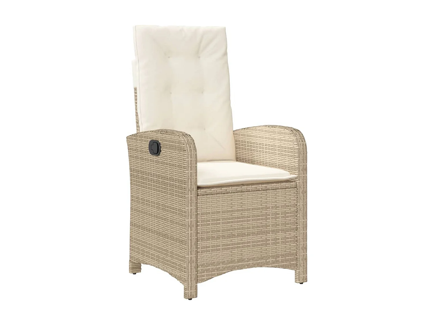 Ensemble à manger de jardin et coussins 9 pcs beige Poly rotin