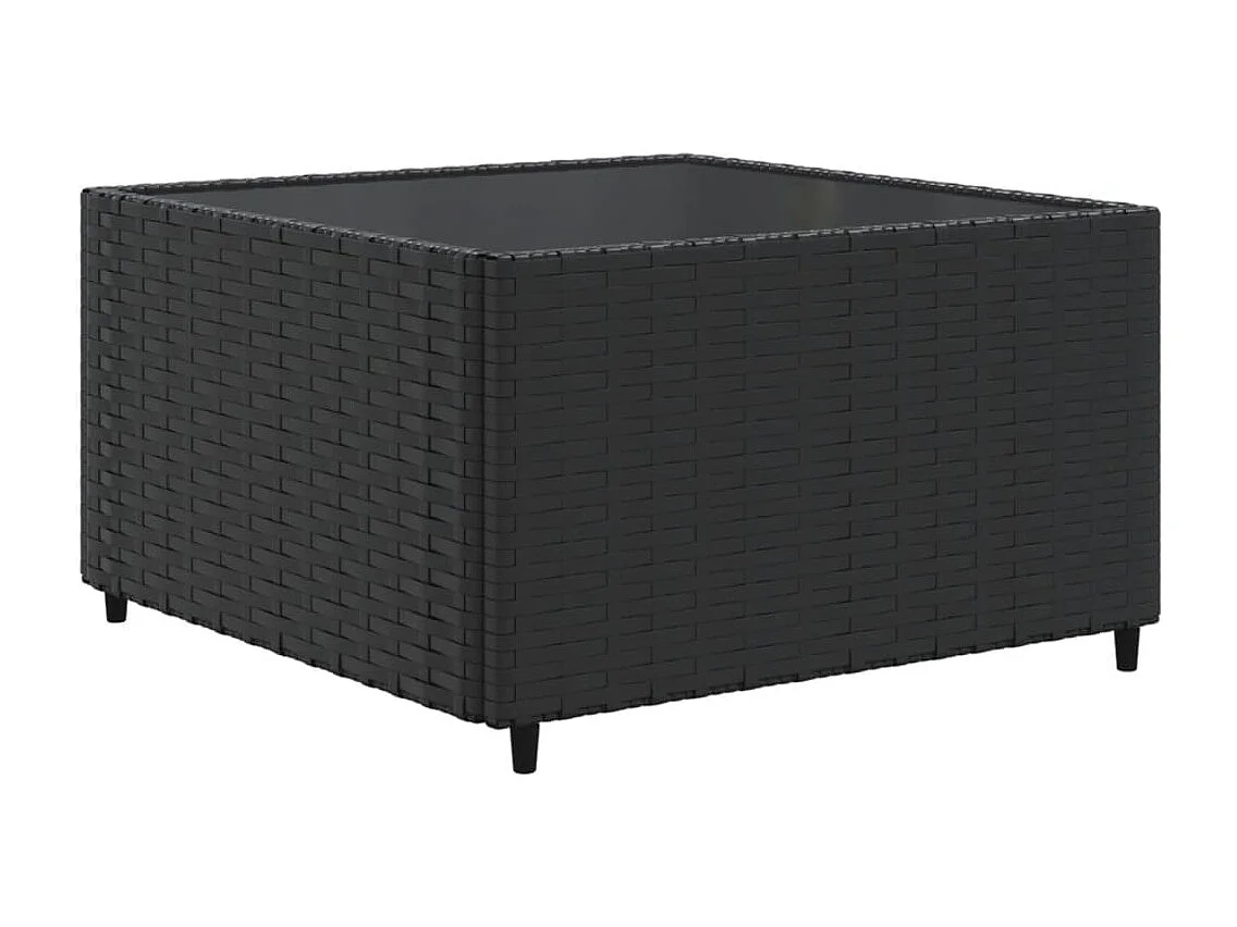 Set Mobili da Giardino con Cuscini 8 pz Nero in Polyrattan