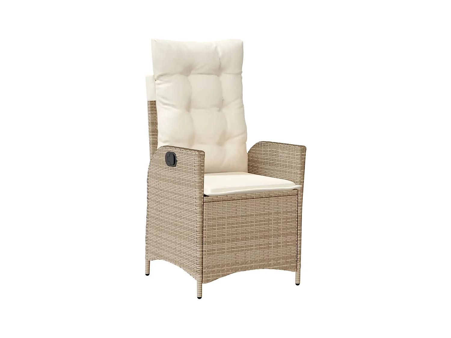 Ensemble à manger de jardin et coussins 7 pcs beige poly rotin