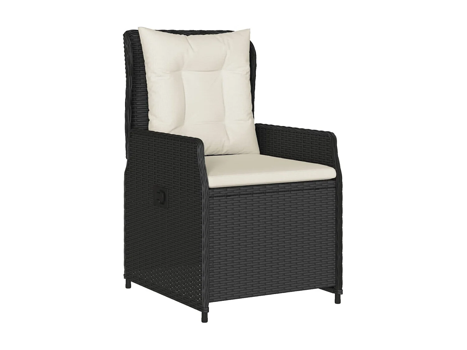 Set de comedor de jardín 9 pzas y cojines ratán sintético negro