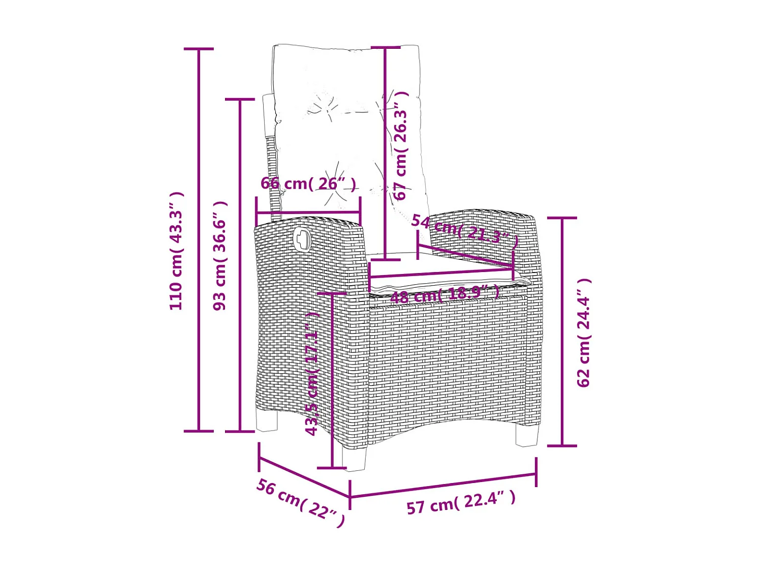 Ensemble à manger de jardin avec coussins 5pcs Beige poly rotin