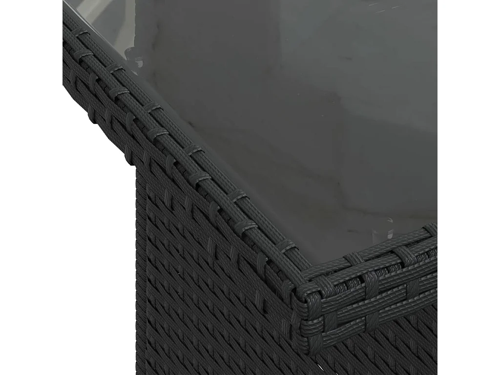 Set Divani da Giardino 10pz con Cuscini in Polyrattan Nero