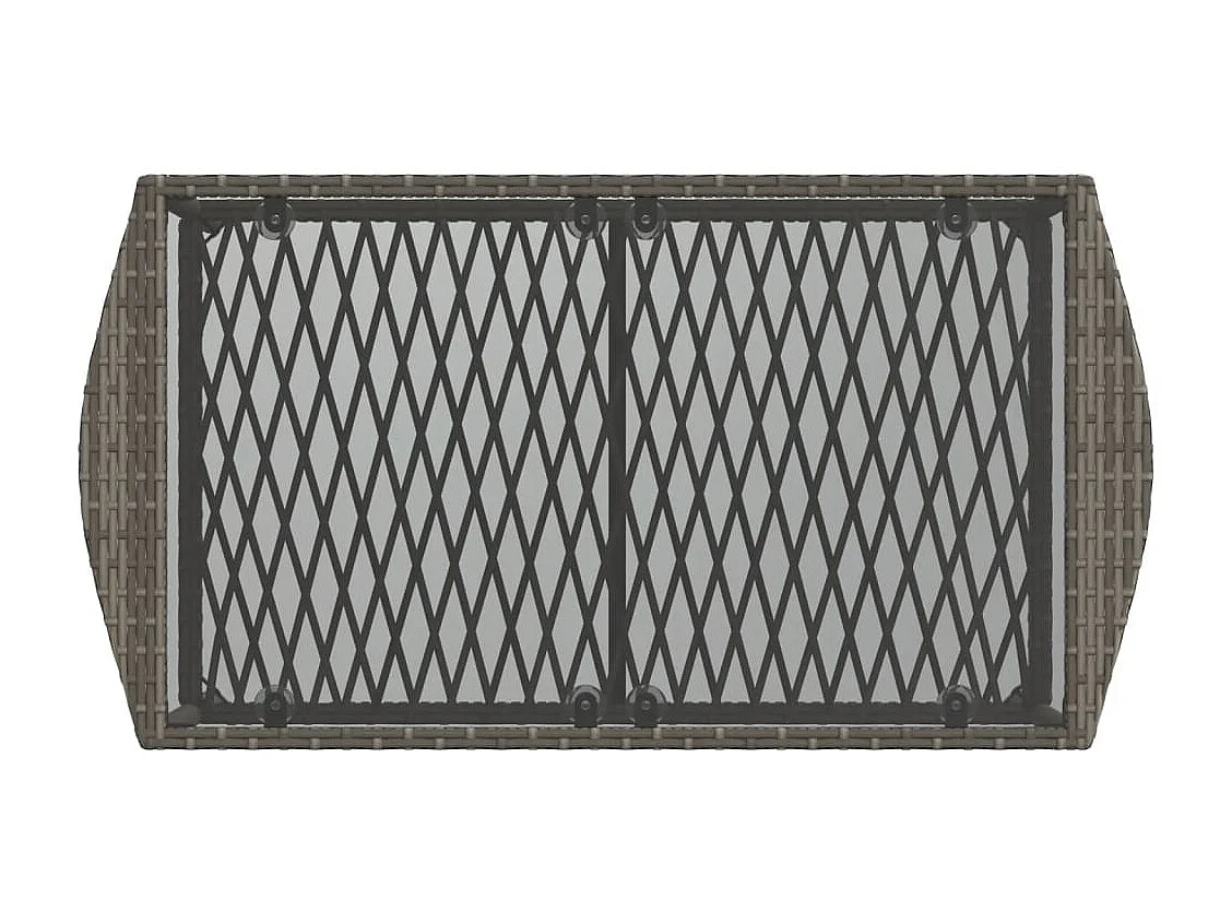 Set Divani da Giardino 4 pz con Cuscini in Polyrattan Grigio