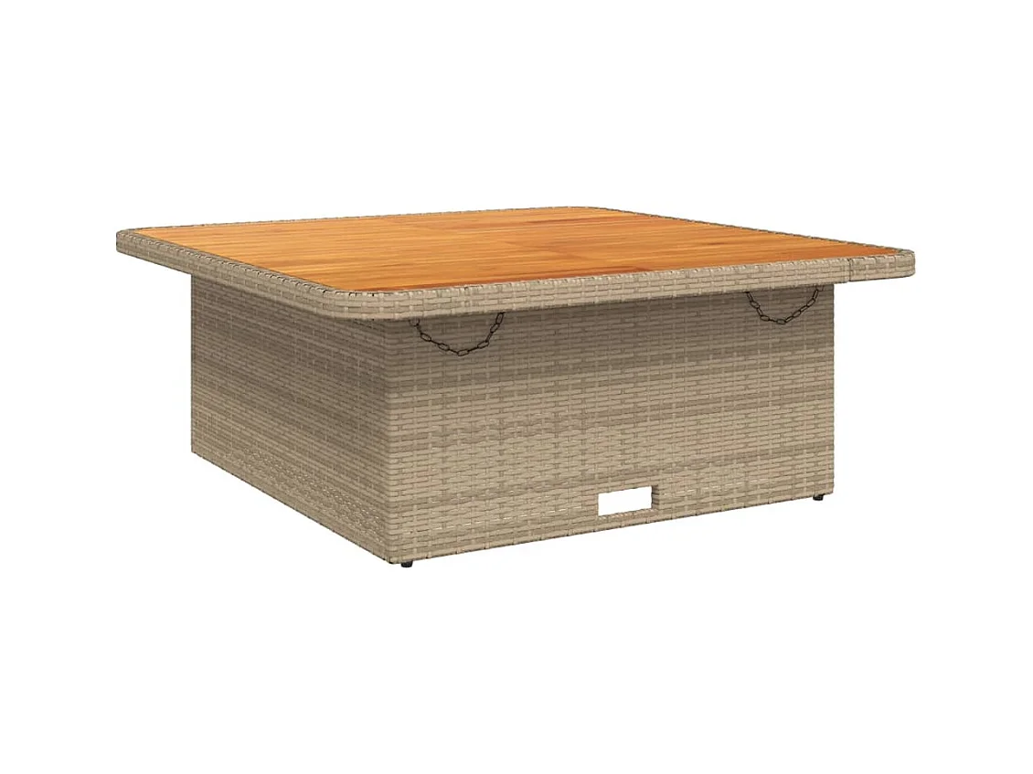 Ensemble à manger de jardin coussins 4 pcs beige résine tressée