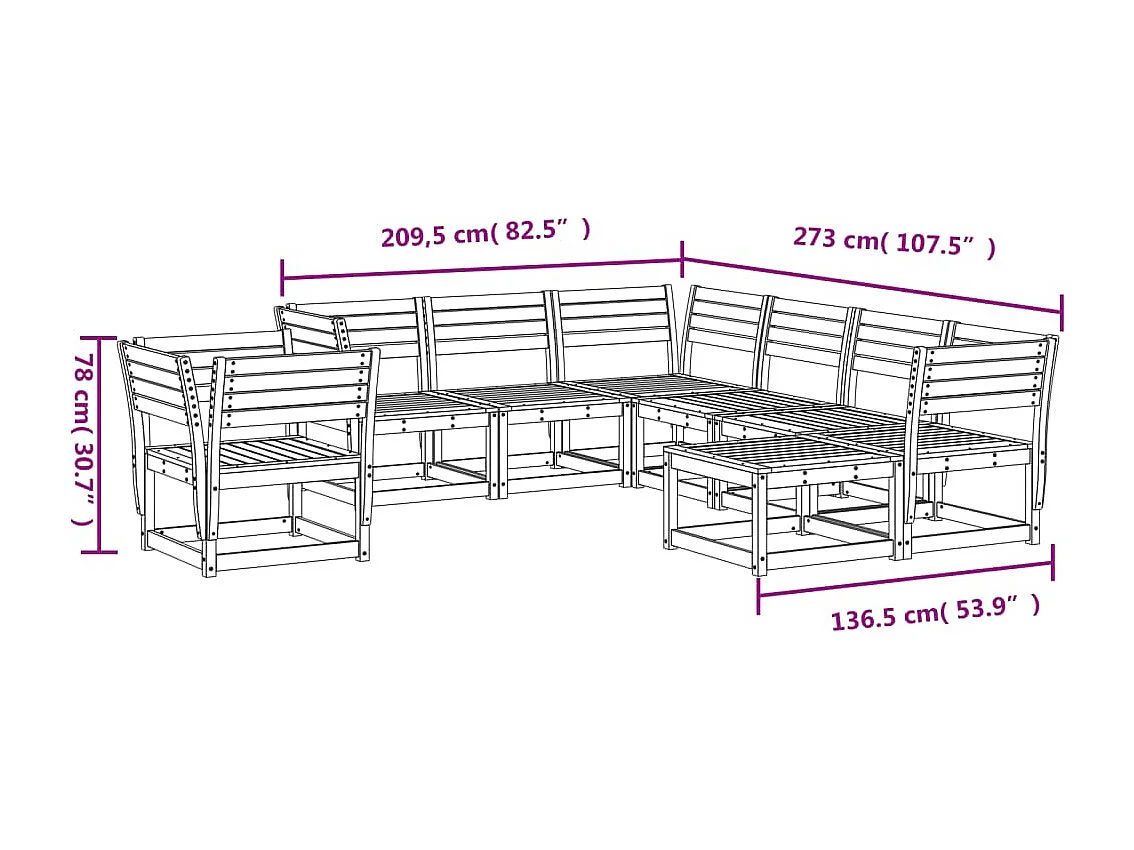 8 pcs conjunto lounge de jardim pinho maciço castanho-mel