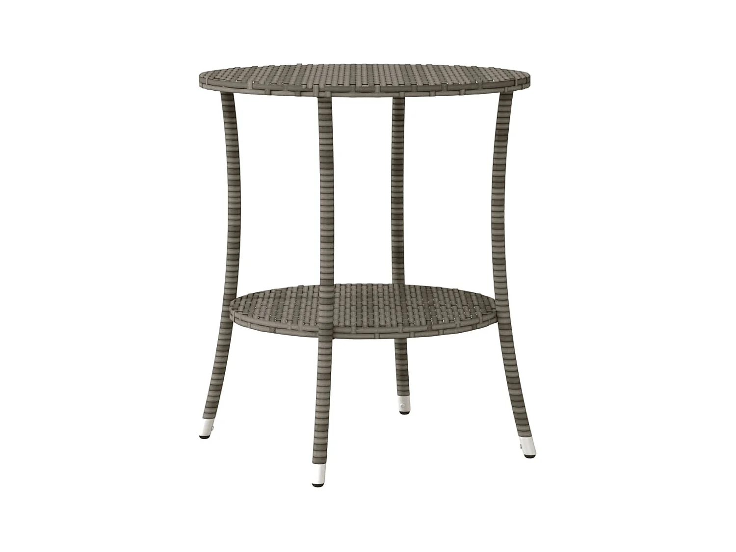 Ensemble de bistro 3 pcs avec coussins gris résine tressée