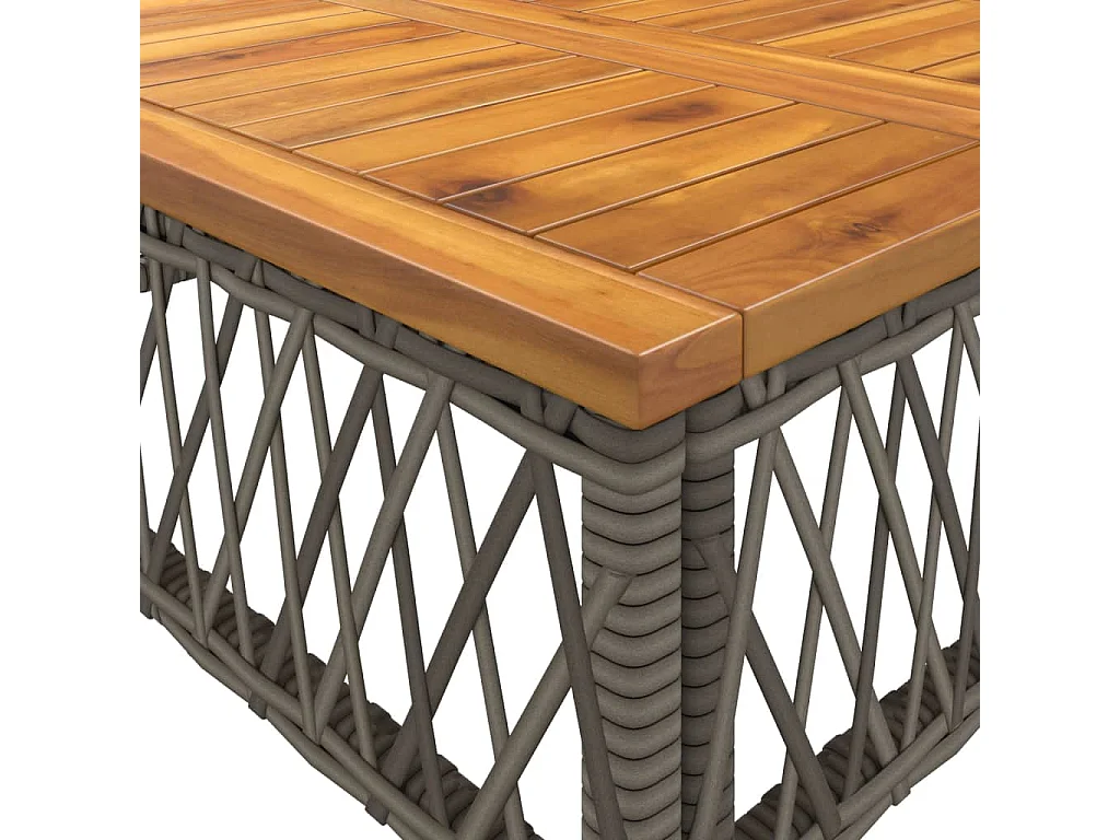 2-delige Loungeset met kussens poly rattan grijs