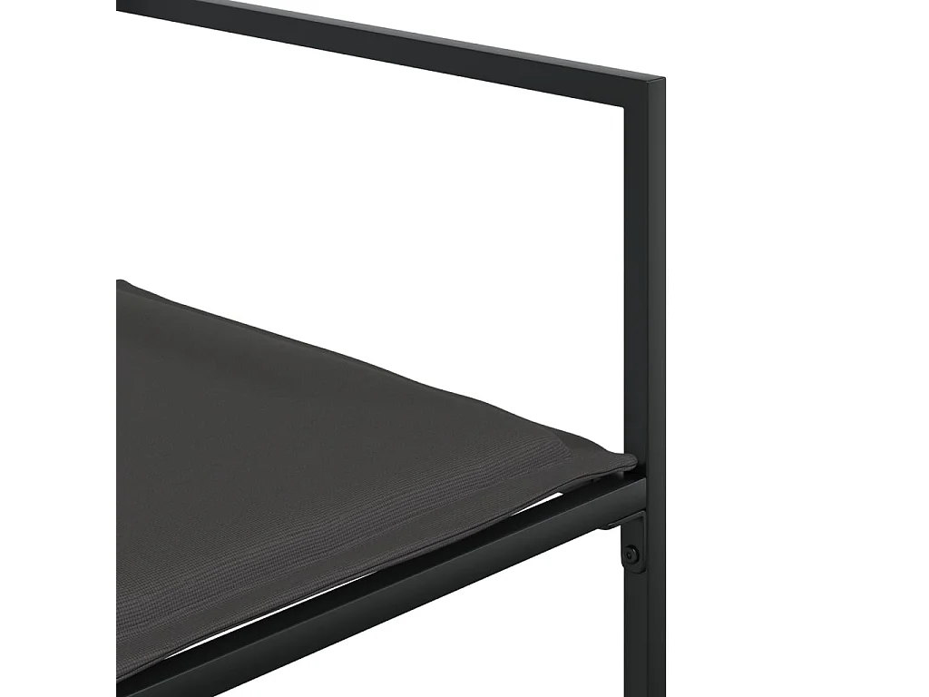 Ensemble à manger de jardin avec coussins 13 pcs noir textilène