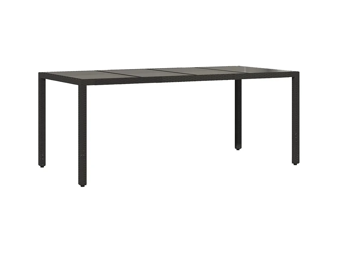 Ensemble à manger de jardin et coussins 7 pcs noir rotin acacia