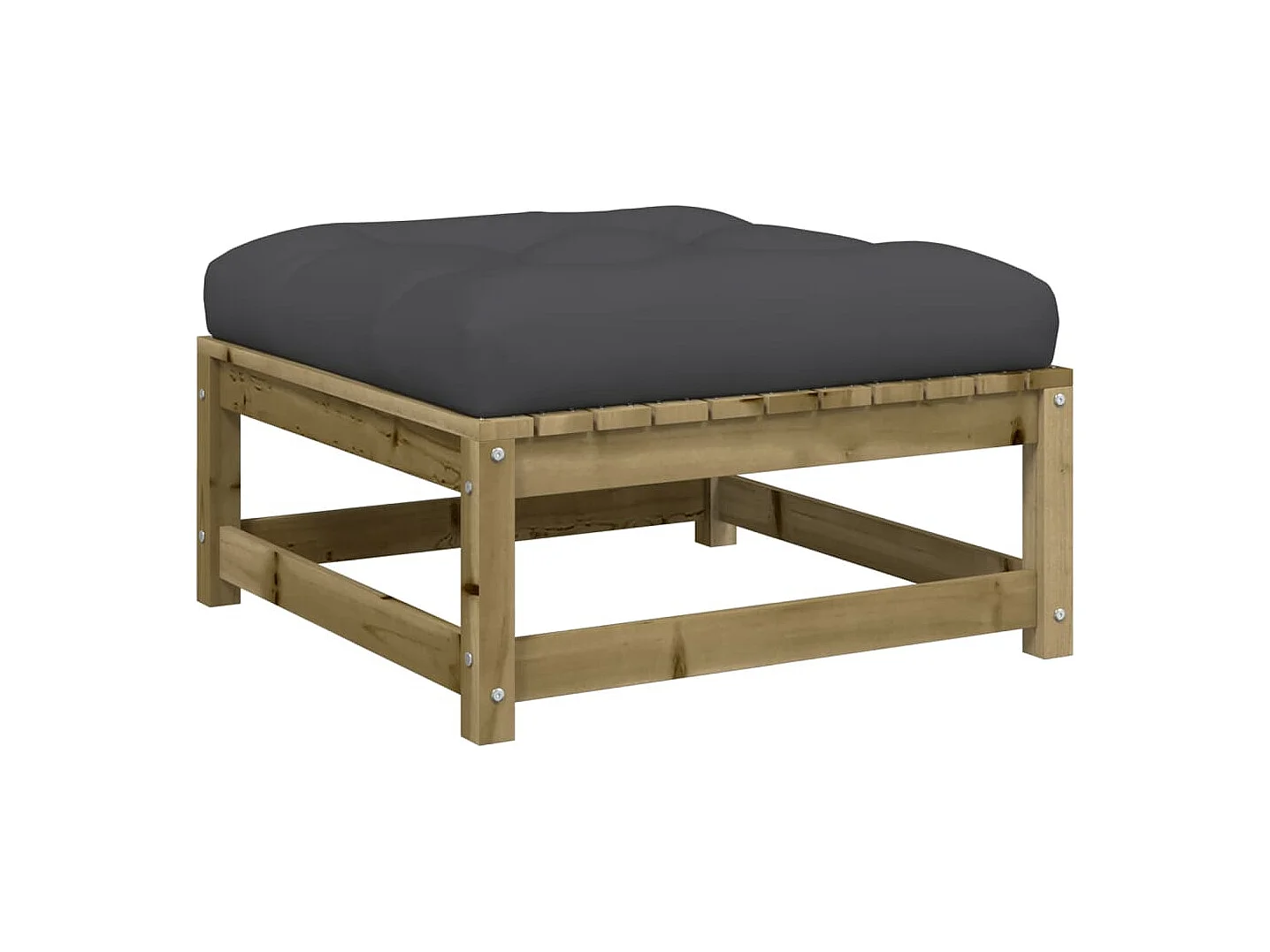 Salon de jardin avec coussins 10 pcs bois de pin imprégné