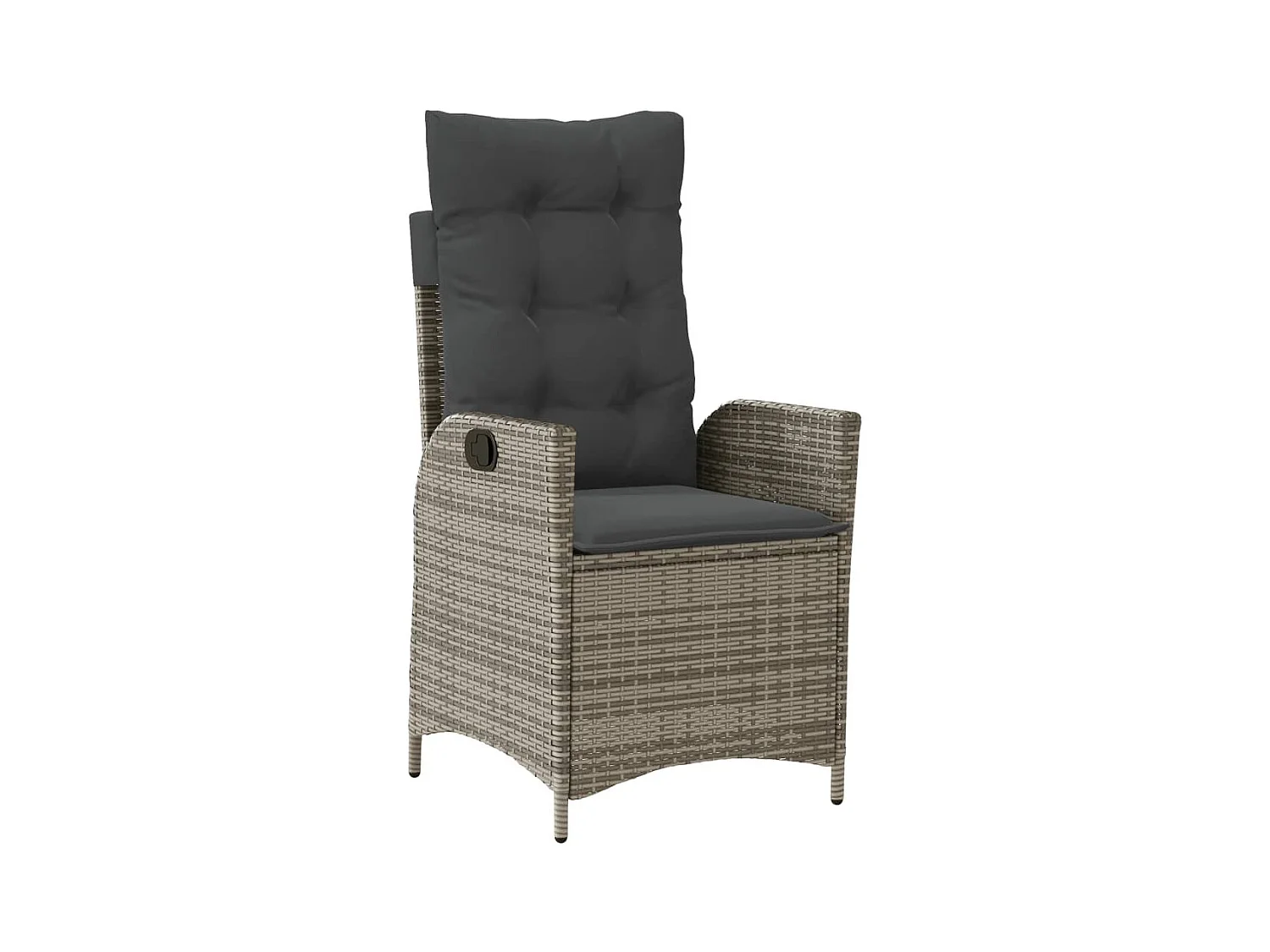 Ensemble à manger de jardin et coussins 7 pcs gris rotin
