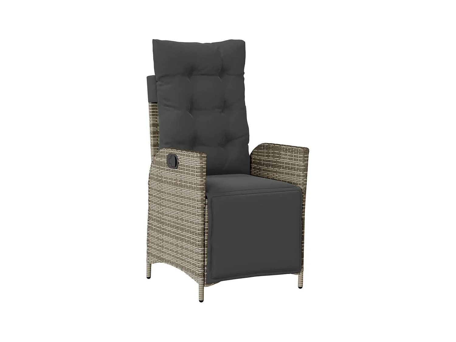 Ensemble à manger de jardin et coussins 7 pcs gris rotin