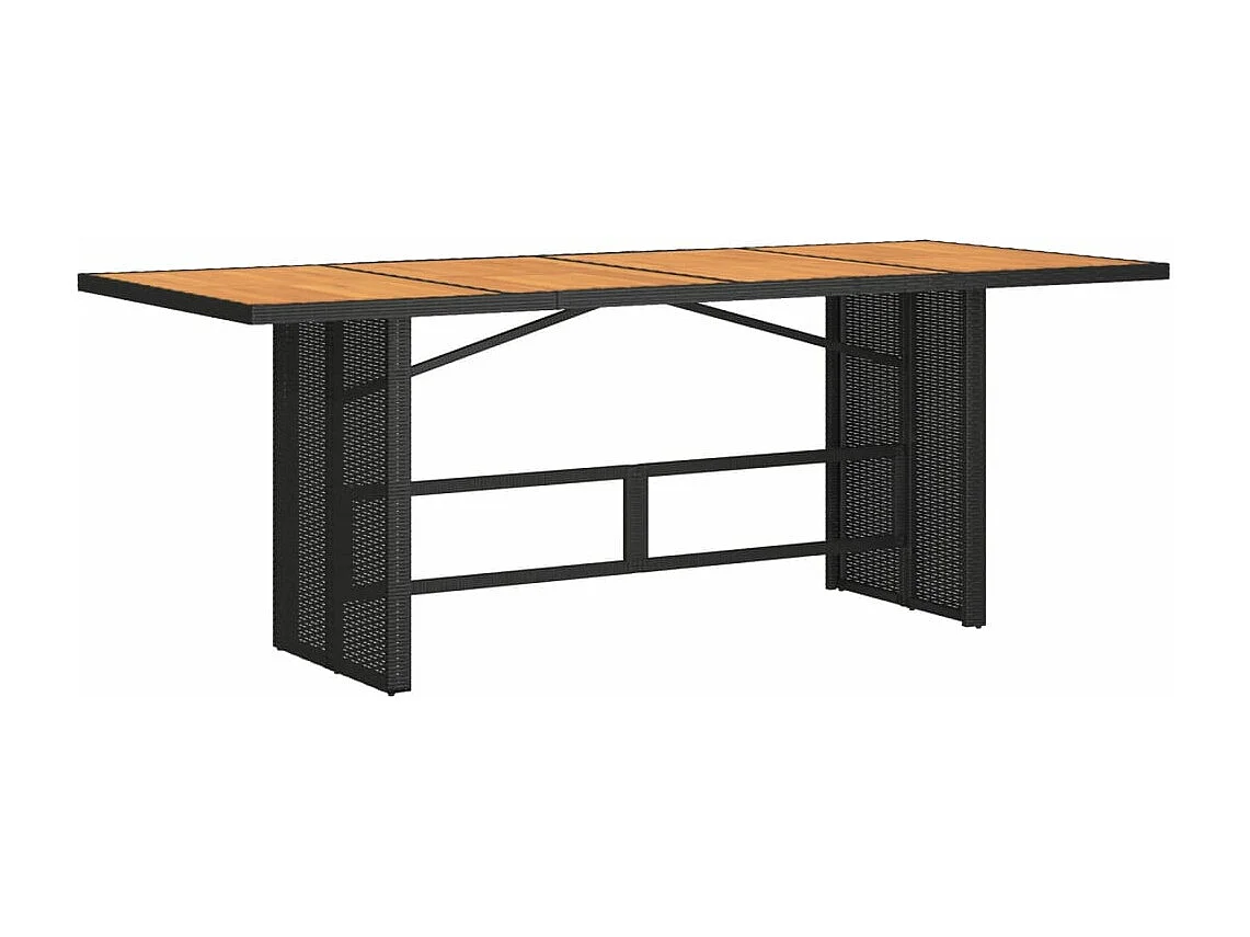 9-delige Tuinset poly rattan zwart