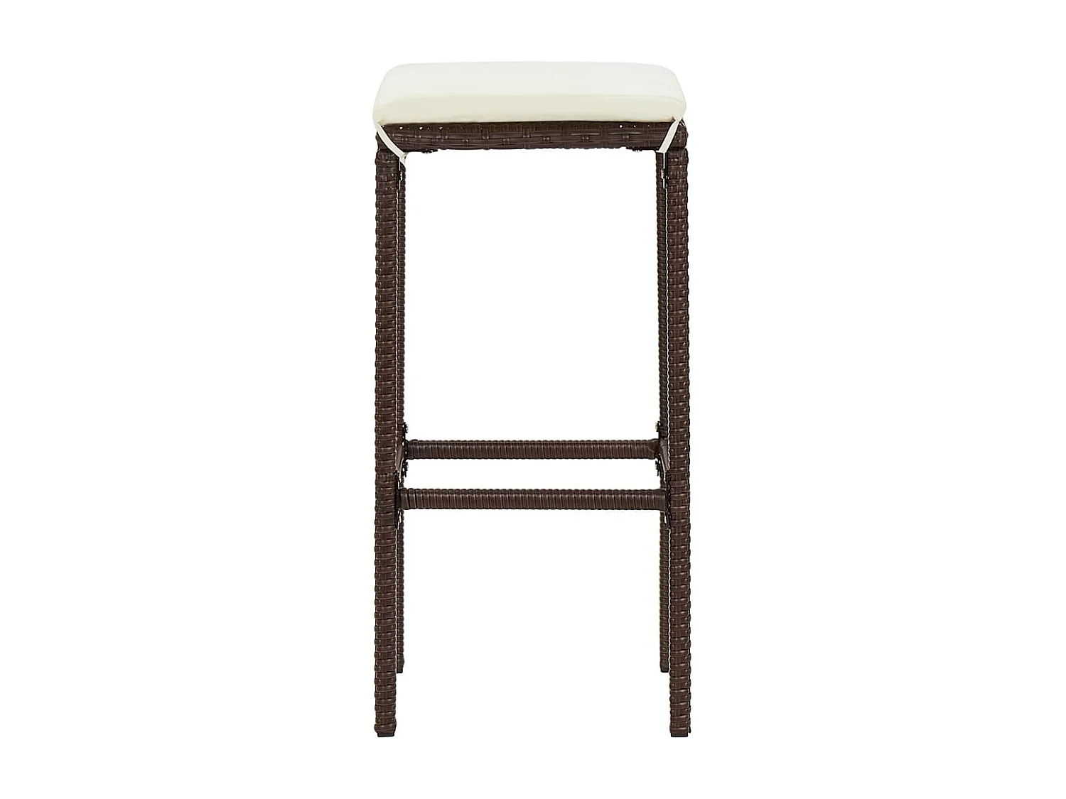 Ensemble de bar de jardin 5 pcs marron bois massif acacia rotin