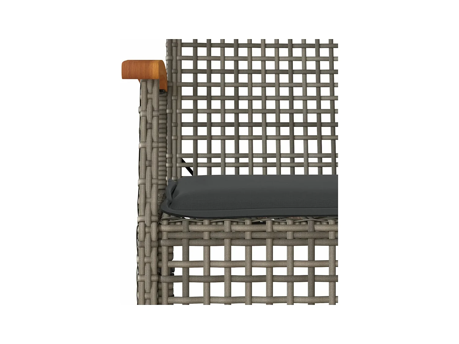 Ensemble à manger jardin 4pcs et coussins Gris Résine tressée