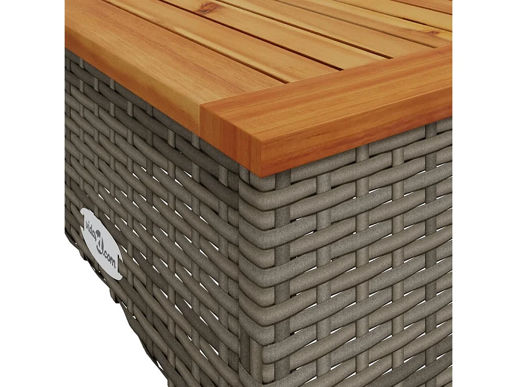 Salon de jardin avec coussins 3 pcs gris résine tressée