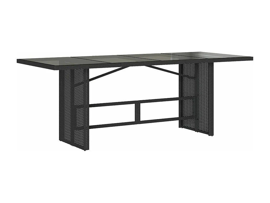 9 pcs conjunto de jantar p/ jardim c/ almofadões vime PE preto