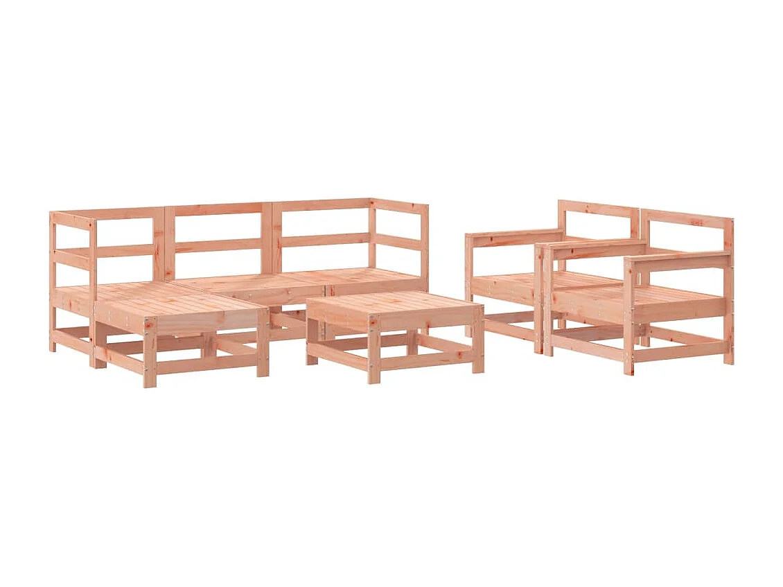 Salon de jardin 7 pcs bois massif douglas