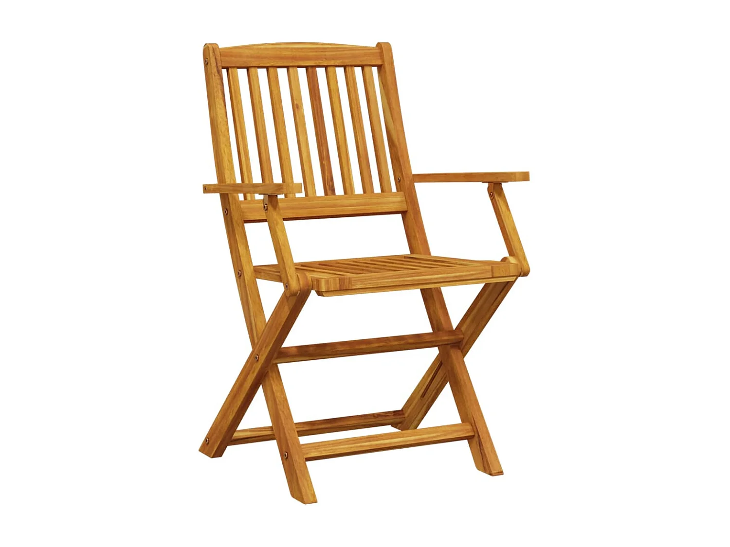 Set Pranzo da Giardino Pieghevole 5pz Legno Massello di Acacia