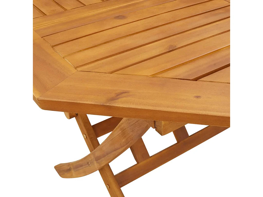 Set Pranzo da Giardino Pieghevole 5pz Legno Massello di Acacia