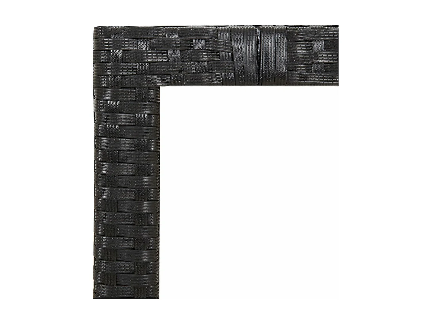 Set da Bistrò da Giardino 7 pz con Cuscini Nero in Polyrattan