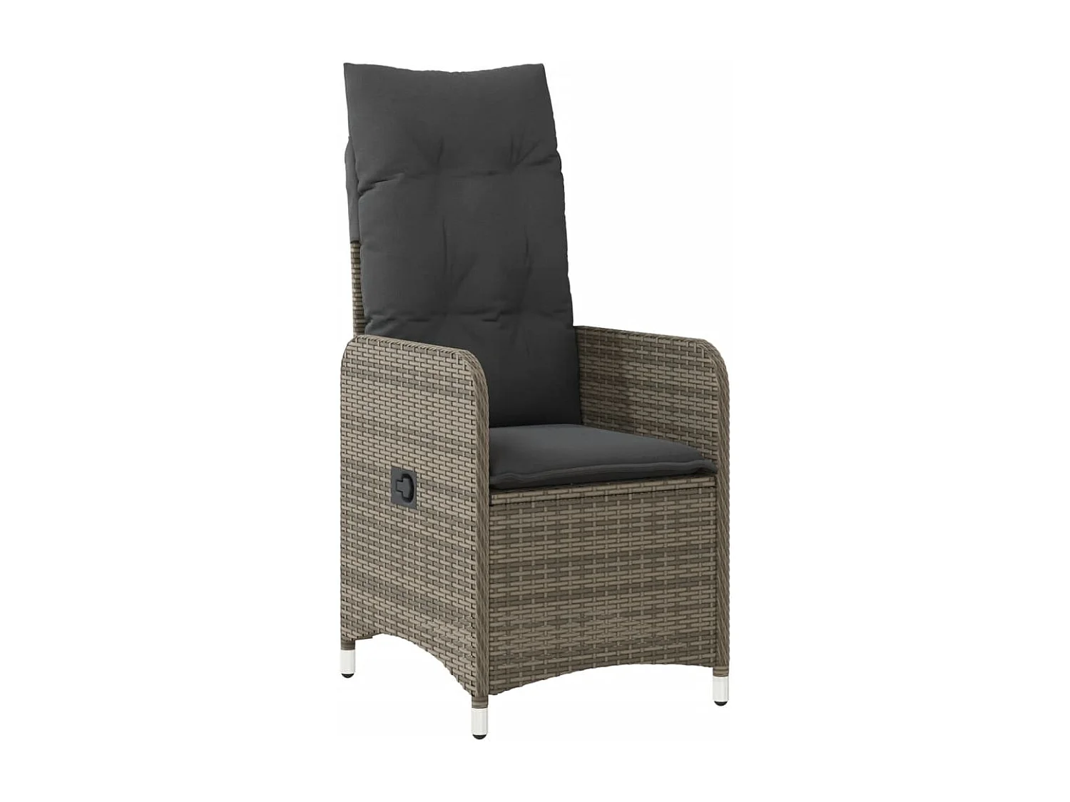 Ensemble de bistro de jardin 5 pcs coussins gris poly rotin