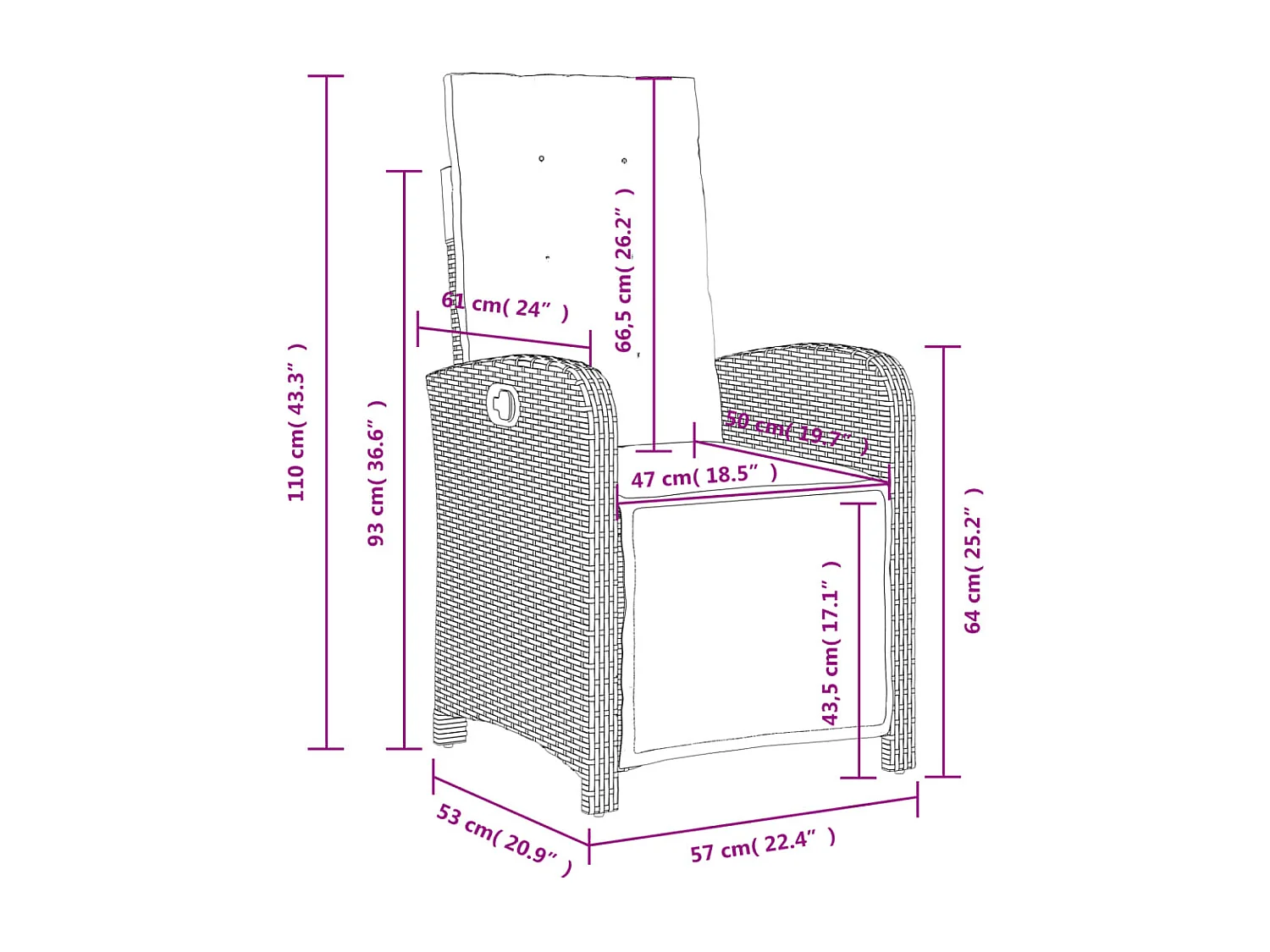 5 pcs conjunto de jantar p/ jardim com almofadões vime PE bege