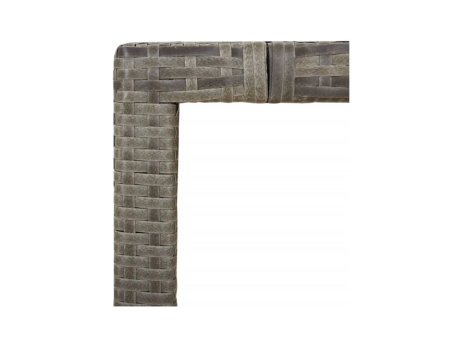 Ensemble à manger de jardin 5 pcs coussins gris résine tressée