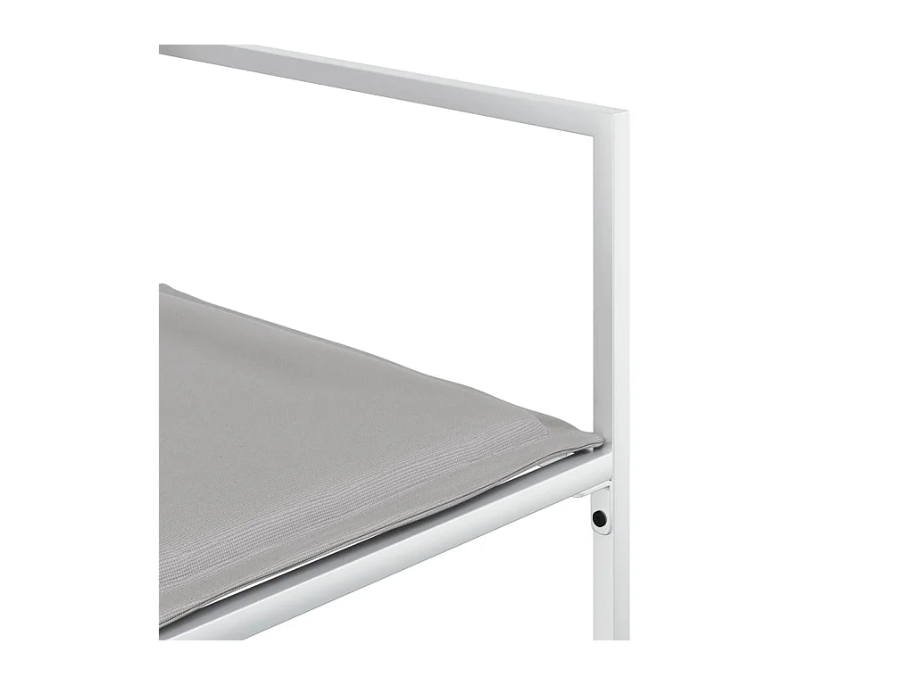 Ensemble à manger de jardin avec coussins 11pcs blanc textilène