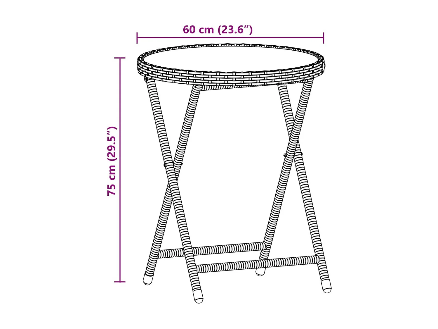 Ensemble de bistro avec coussins 3 pcs gris rotin et verre