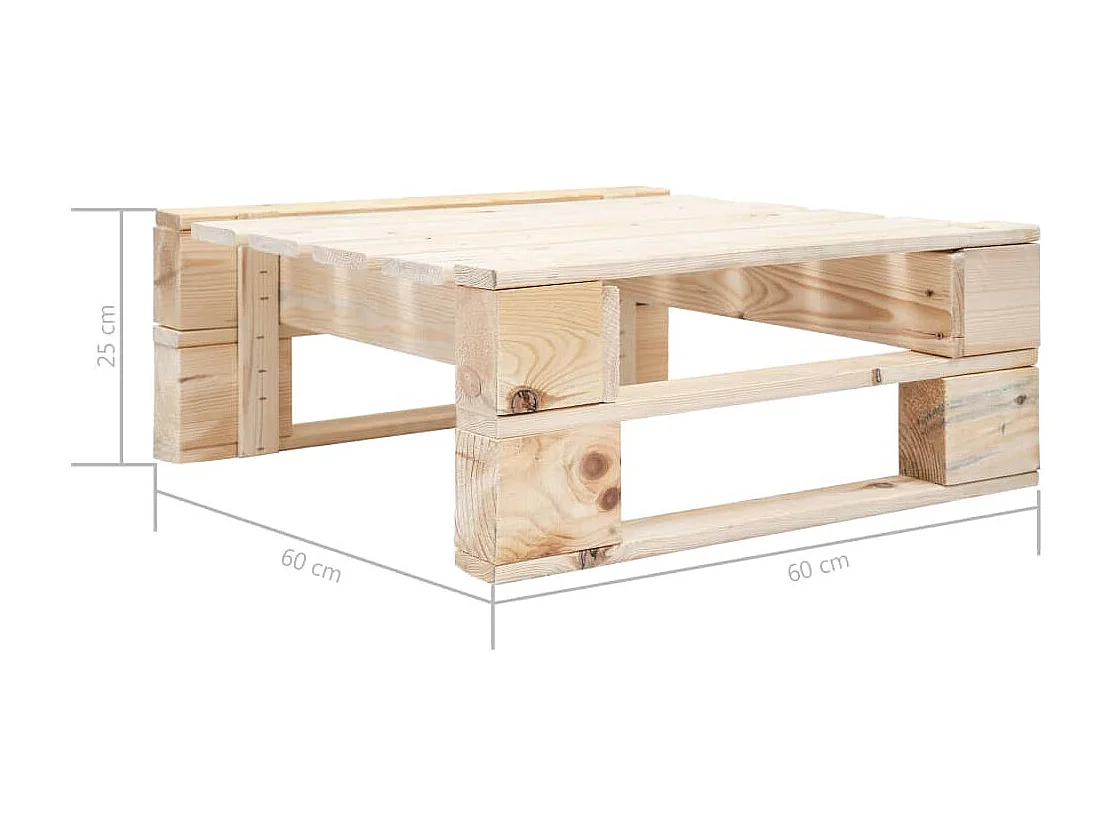 Salon de jardin palette 6pcs avec coussins Bois de pin imprégné