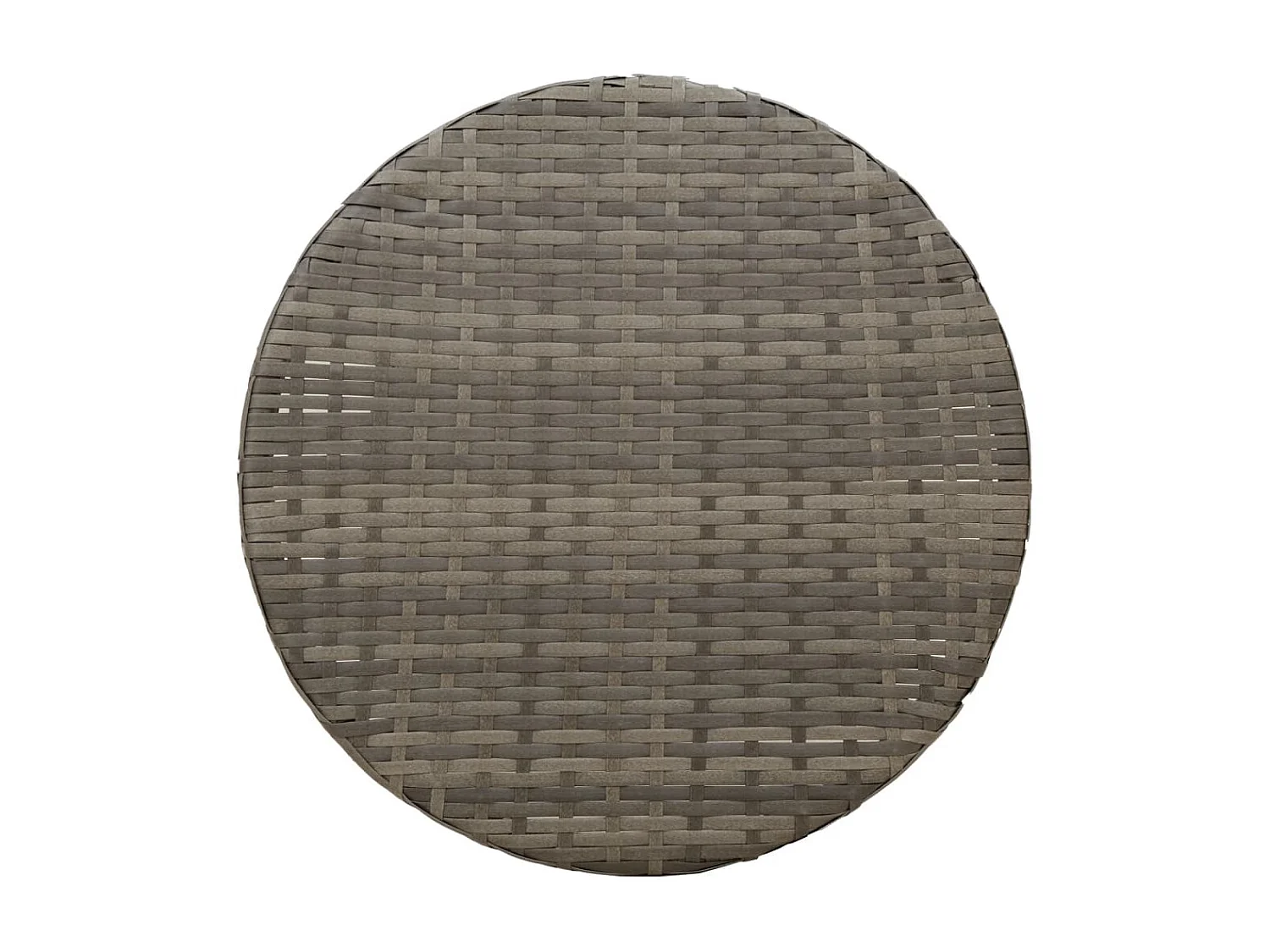 3-tlg. Bistro-Set mit Kissen Grau Poly Rattan