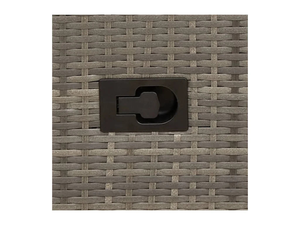 Ensemble de bistro 3 pcs avec coussins gris résine tressée