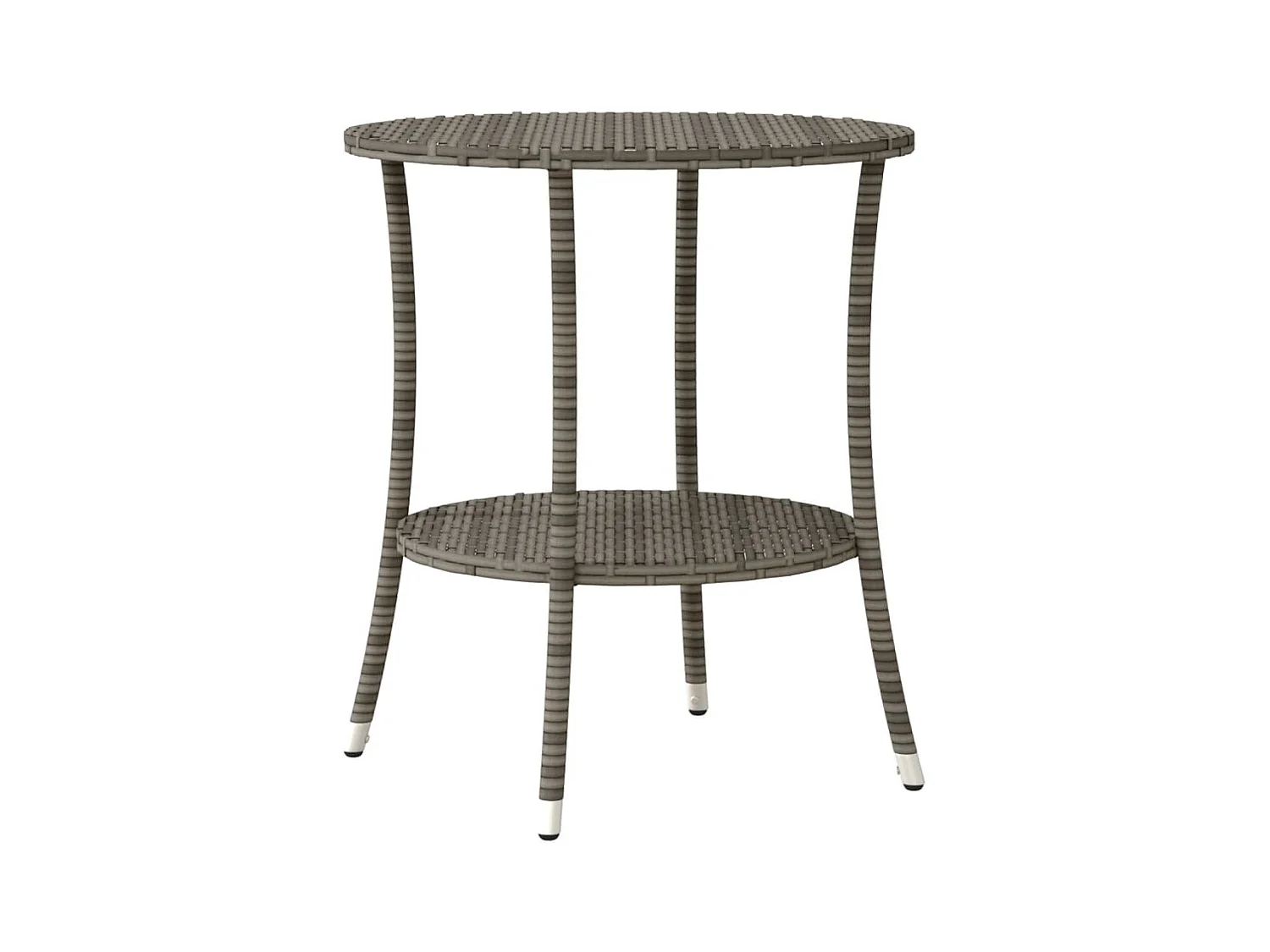 Ensemble de bistro 3 pcs avec coussins gris résine tressée