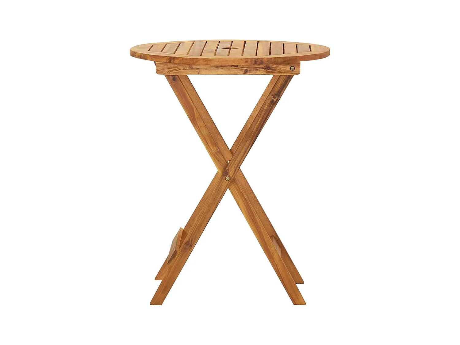 Mobilier de bistro pliable 3 pcs Bois d'acacia solide