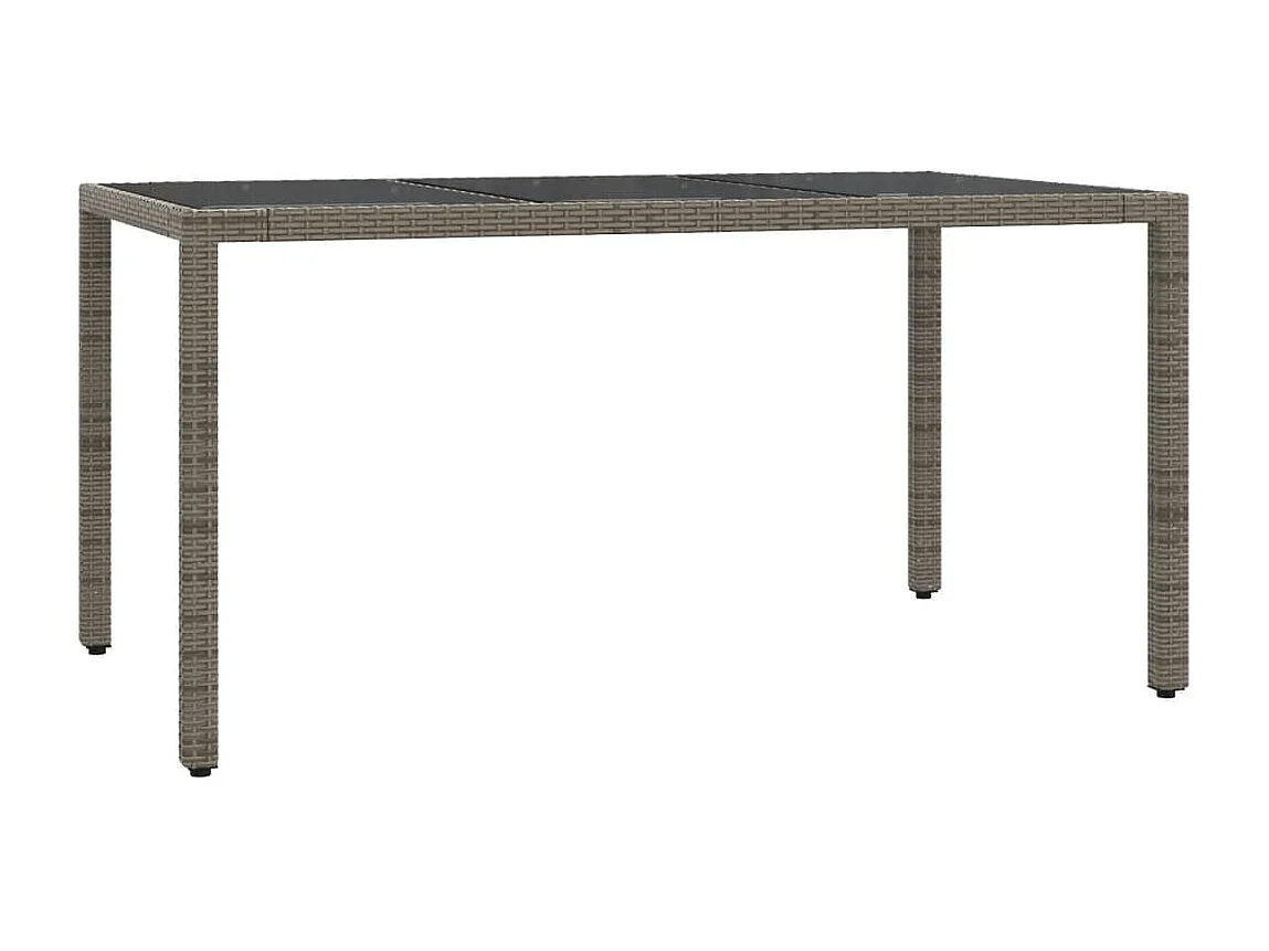 Ensemble à manger de jardin et coussins 7 pcs gris rotin