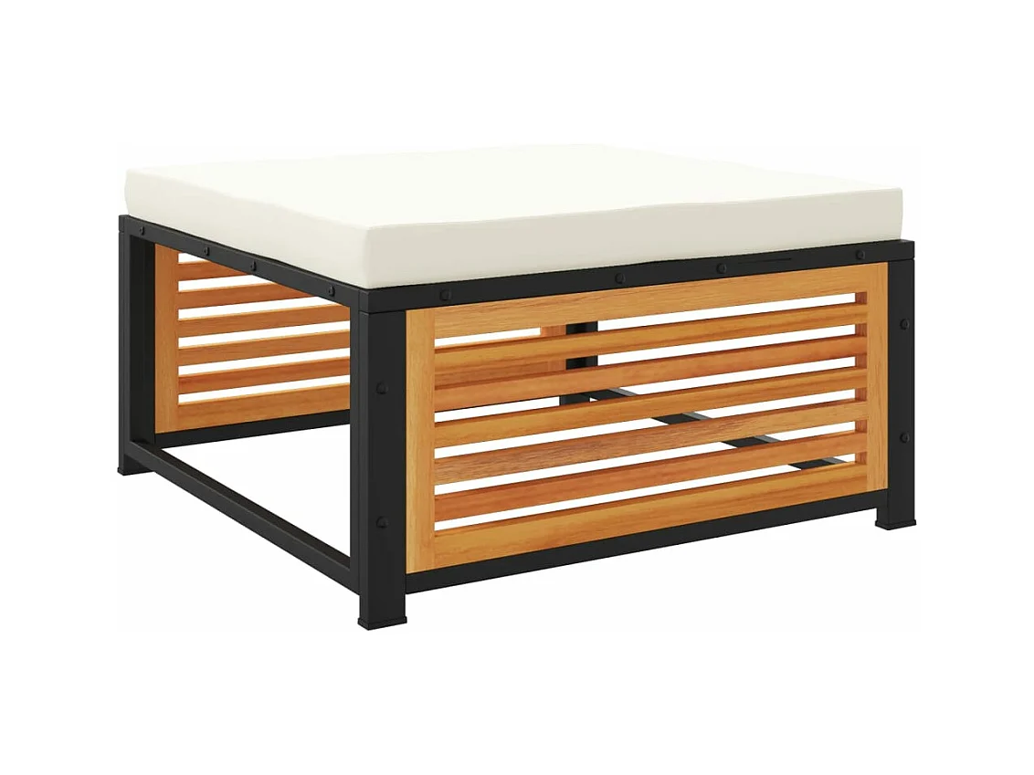 Salon de jardin avec coussins 5 pcs Bois d'acacia solide