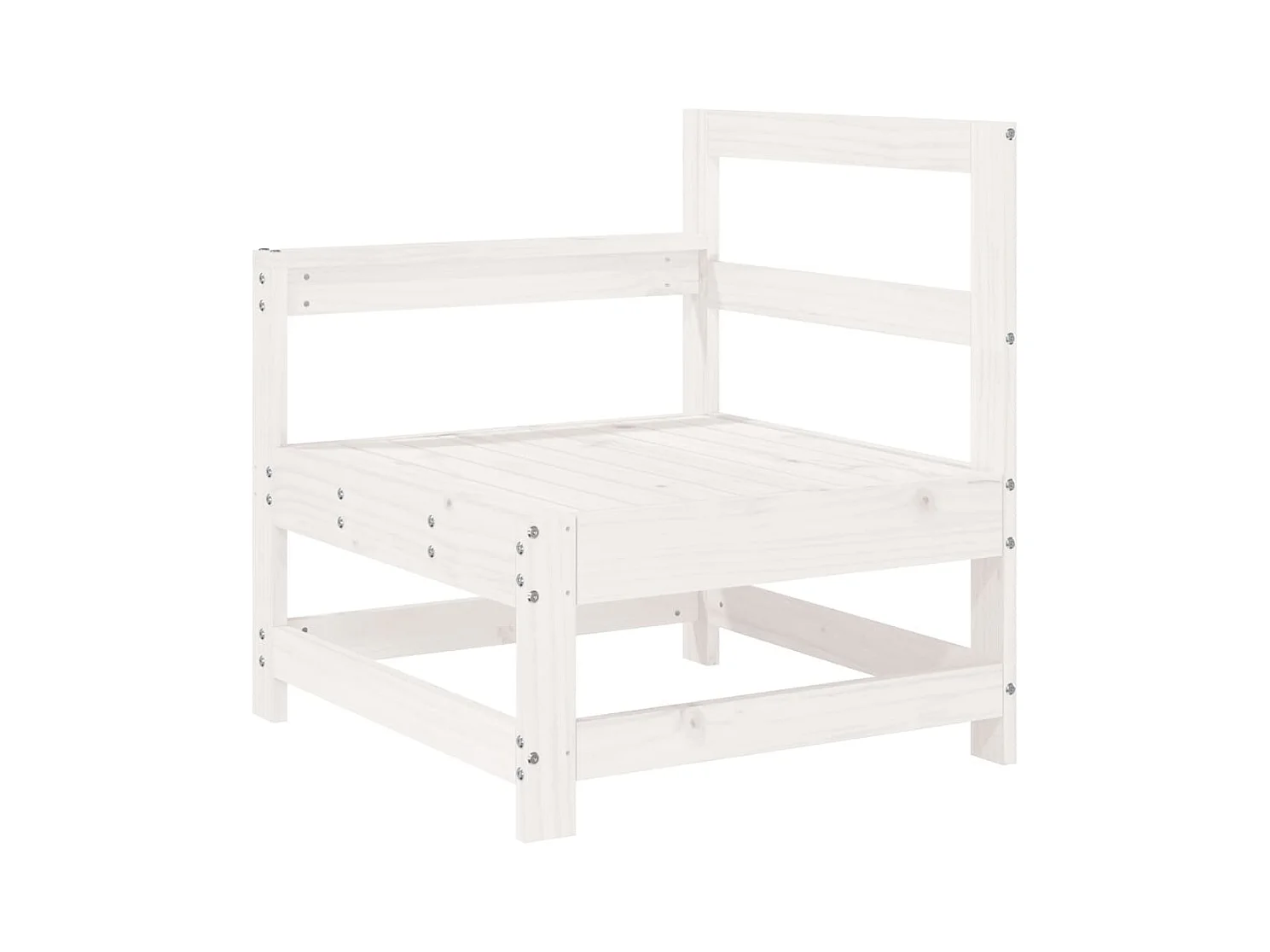 7-delige Loungeset massief grenenhout wit