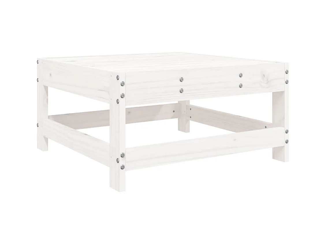 7-delige Loungeset massief grenenhout wit