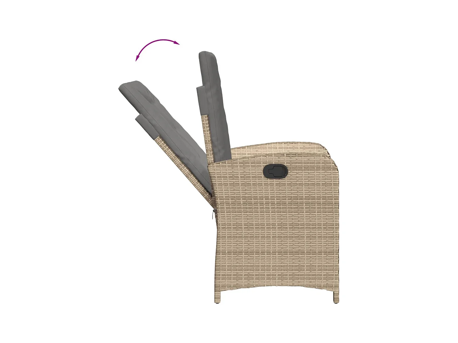 Ensemble à manger de jardin coussins 5 pcs mélange beige rotin