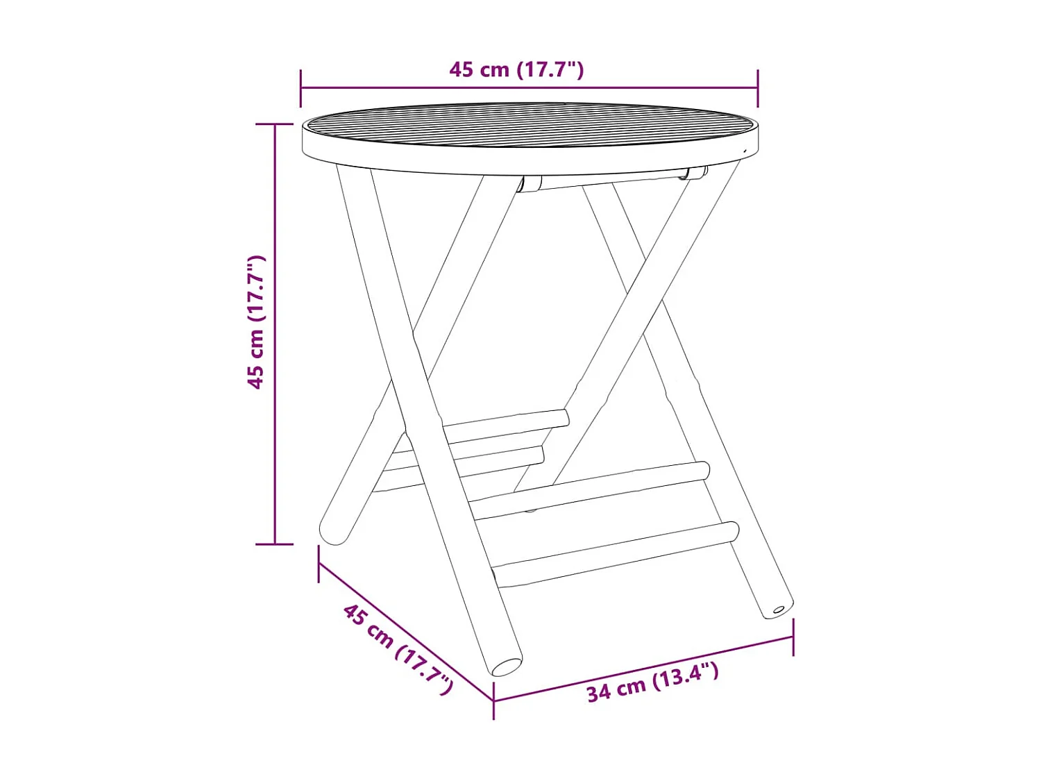 3-tlg. Bistro-Set Bambus