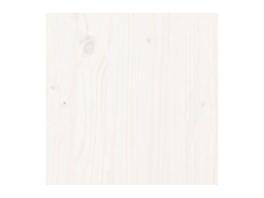 Salon de jardin 3 pcs blanc bois massif de pin