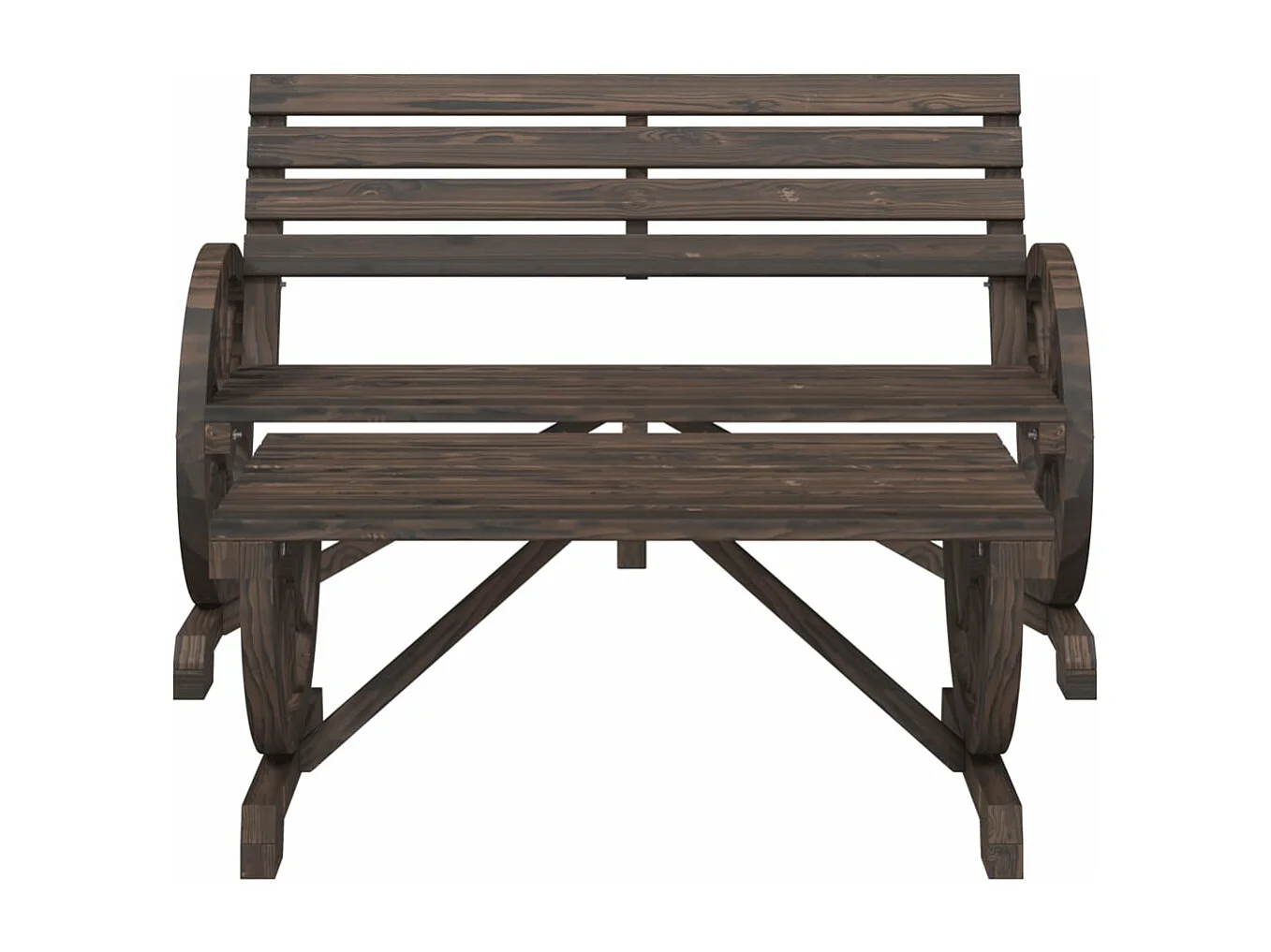 Set Salotto da Giardino 2 pz in Legno Massello di Abete